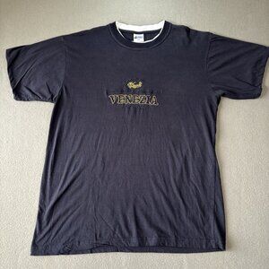 VTG Venezia Italy Double Layer T-Shirt Mens 2XL Lined Embroidered Streetwear Y2K